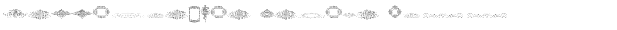 Sample characters Calligraphia Latina Font